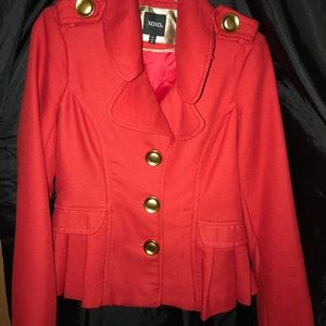 XoXo Brand Medium Peplum Jacket, Gold details